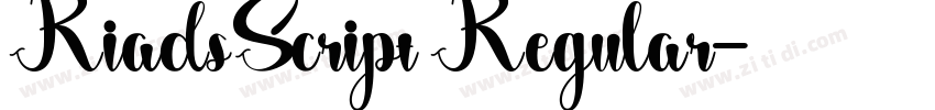 RiadsScript Regular字体转换